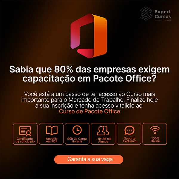Imagem de divulgação do curso Formação Pacote Office.