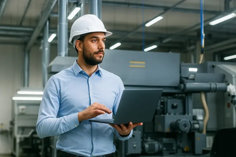 Gerente de Operações homem trabalhando em uma empresa.