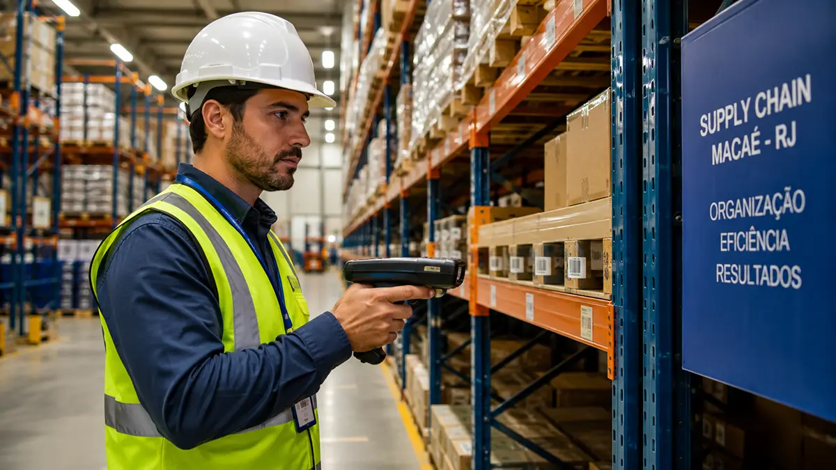 Anúncio de vaga de emprego na Loquen para a função de Almoxarife na base operacional de Macaé.