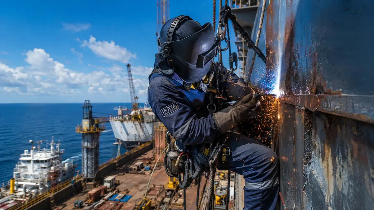 "Anúncio de vagas offshore para docagem na Techocean Solutions para Caldeireiro, Soldador, Pintor e Montador.