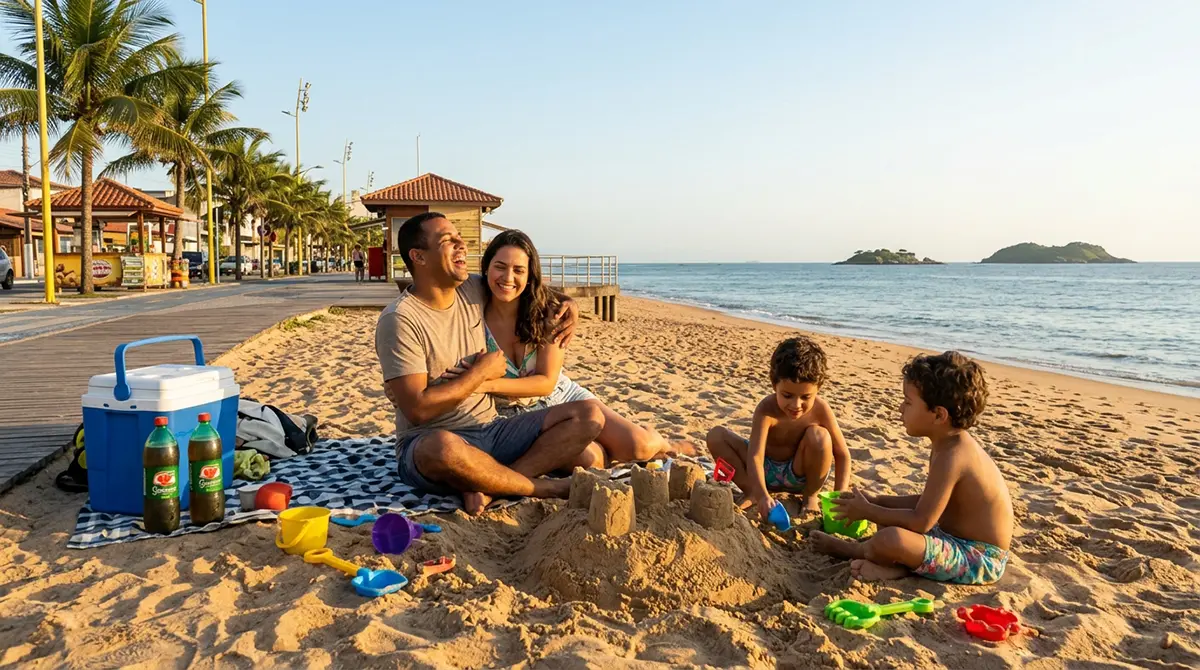 Profissional offshore aproveitando os 14 dias de folga com a família em Macaé.
