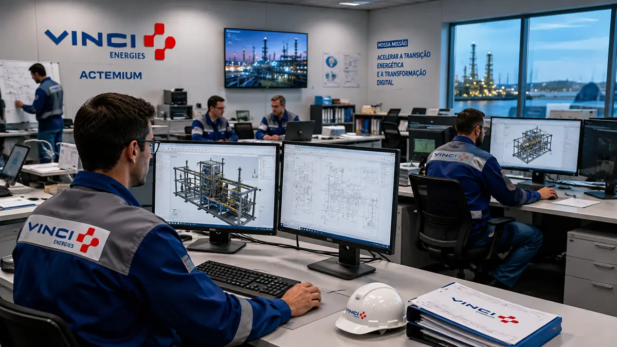 Anúncio de vagas de emprego na VINCI Energies Actemium em Macaé.